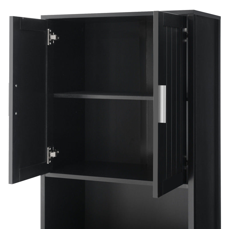 Freestanding Tall Bathroom Cabinet With Soft Close Doors And Adjustable Shelves by HouseOfZazla