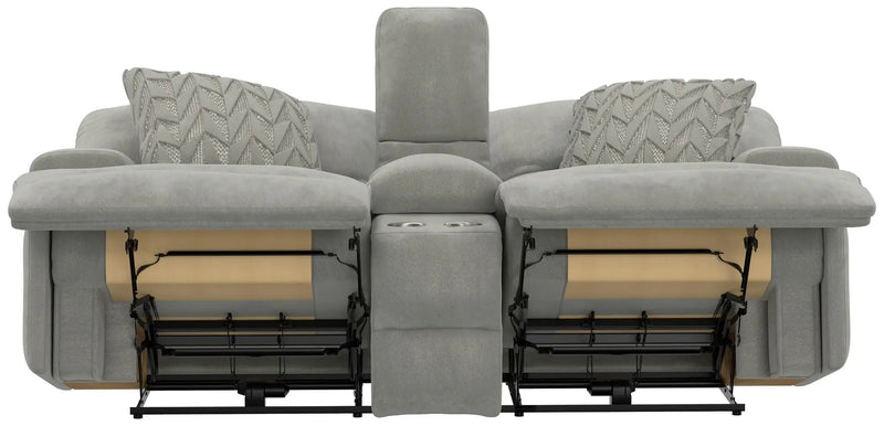 Renaldo - Power Console Loveseat With Zero Gravity Recline - Stone by Unique Piece Furniture