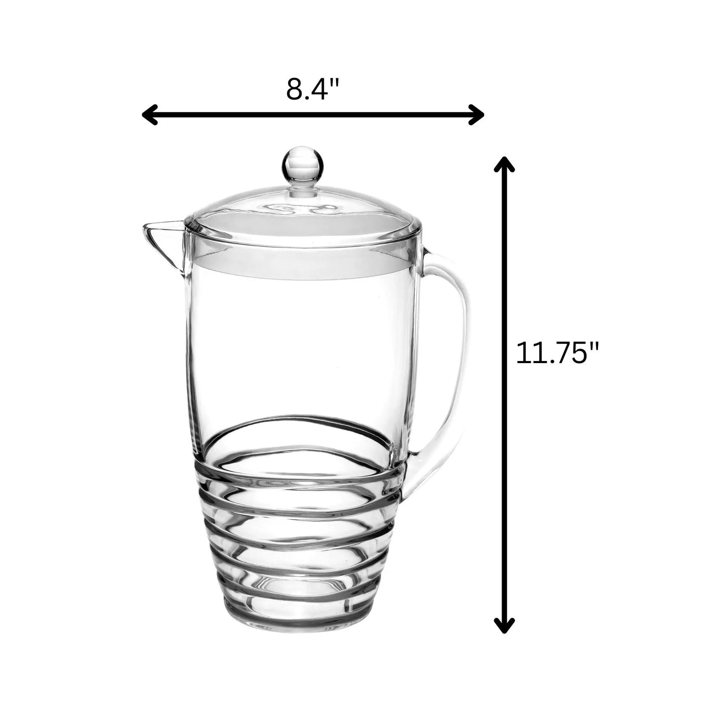 Swirl Unbreakable Plastic Water Pitcher With Lid And Spout by HouseOfZazla