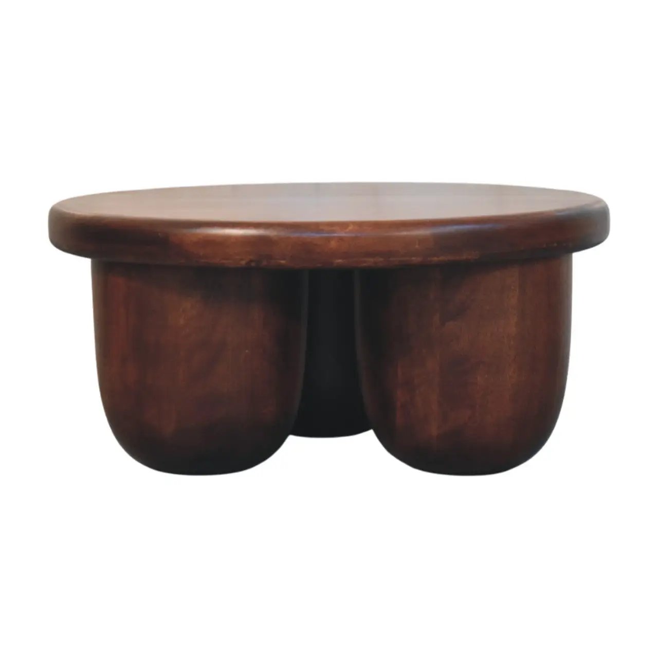 Solid Wood Clara Sculpted Coffee Table by HouseOfZazla