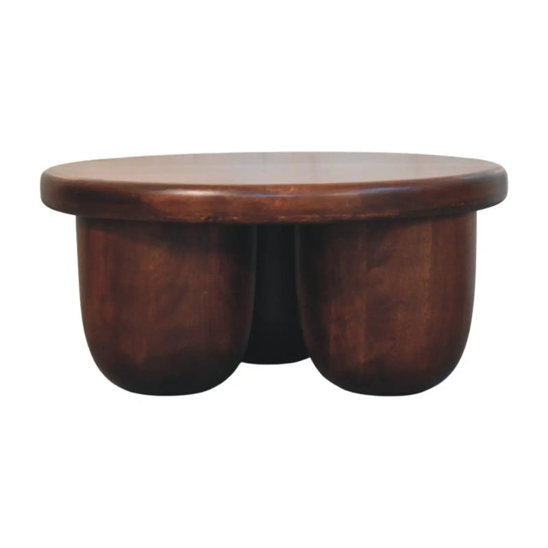 Solid Wood Clara Sculpted Coffee Table by HouseOfZazla