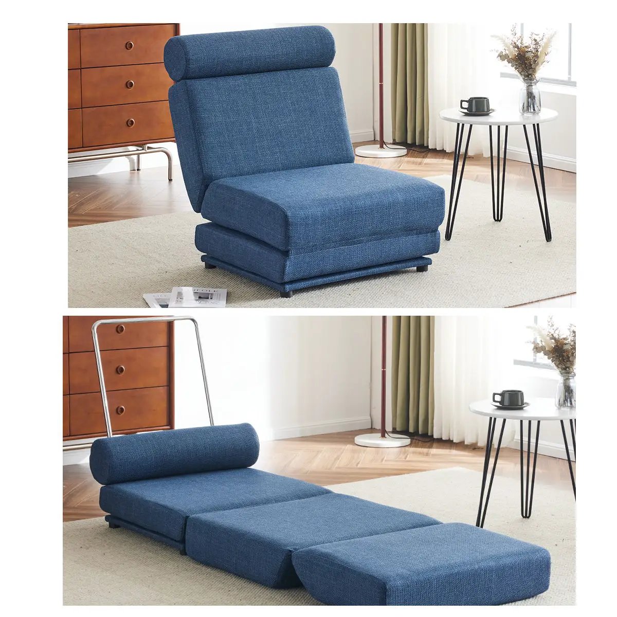 Foldable Single Chair Sofa Bed With Pillow, Easy To Store, Breathable And Wearable by HouseOfZazla