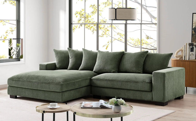 Luxe - Oversized 2 Piece Sectional Couches For Living Room, L Shaped Sofa With Chaise by HouseOfZazla