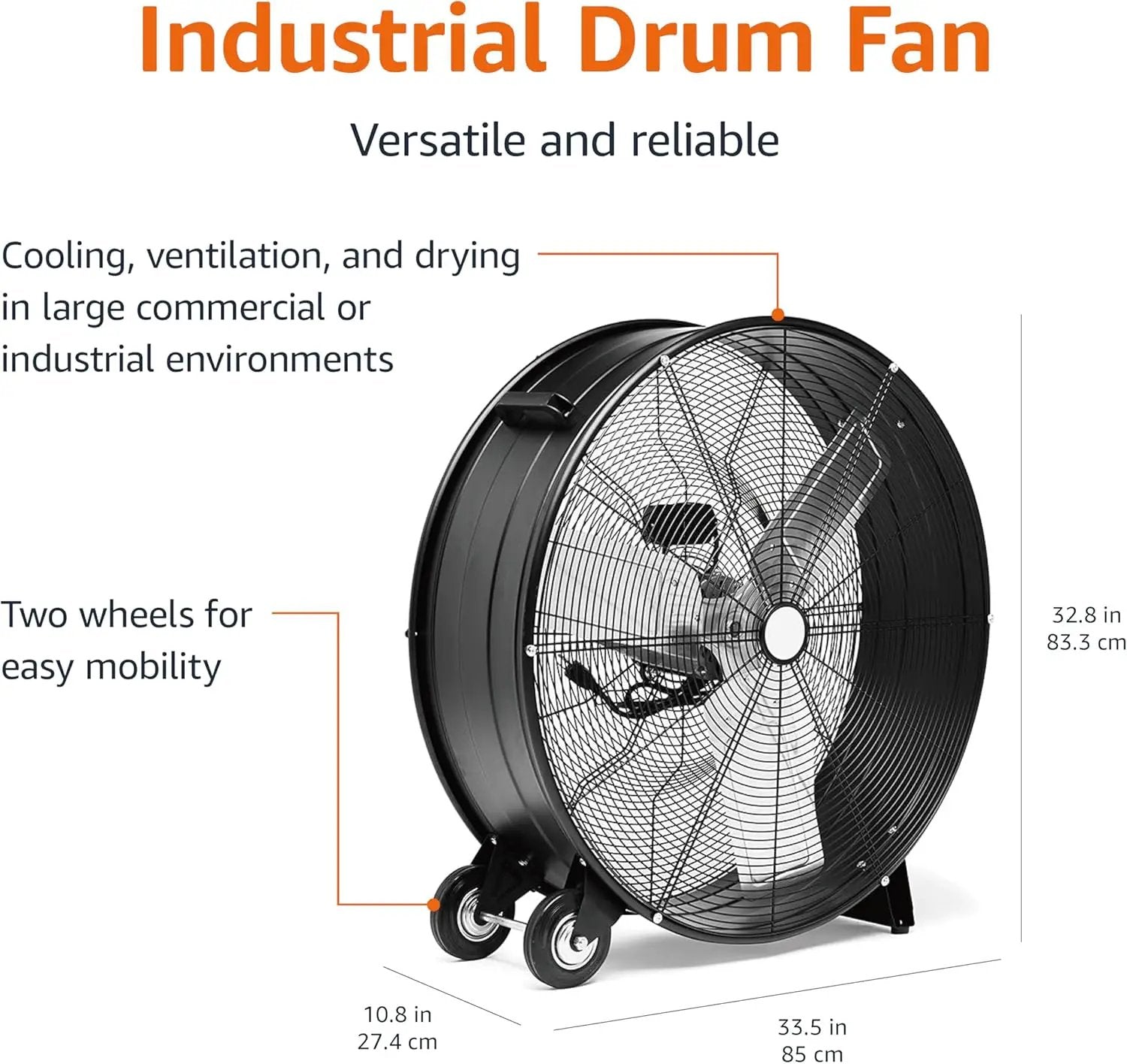 30In. High Velocity Drum Fan by HouseOfZazla