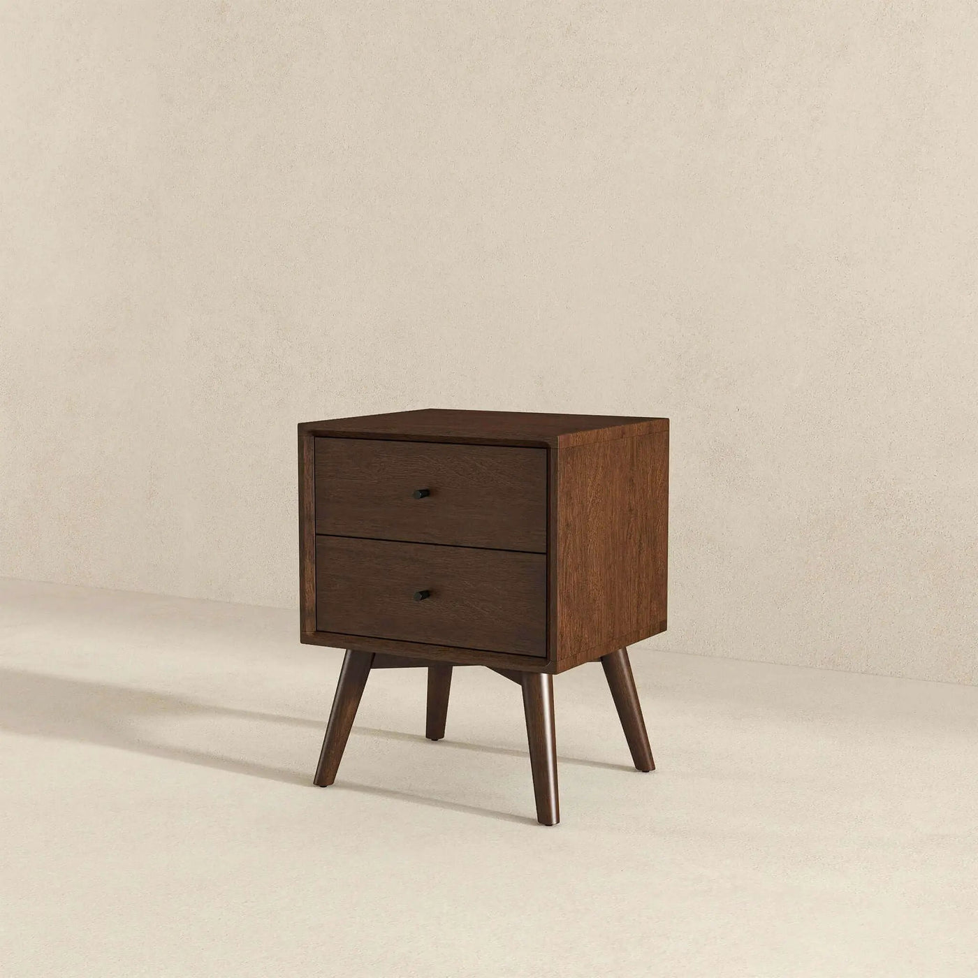 Caroline - Mid-Century Modern Style Night Stand 2 Drawer by HouseOfZazla