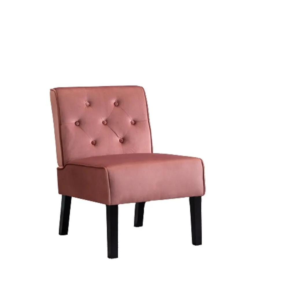 Reese - Living Room Armless Button Tufted Pattern Accent Chair (Set of 2) by HouseOfZazla