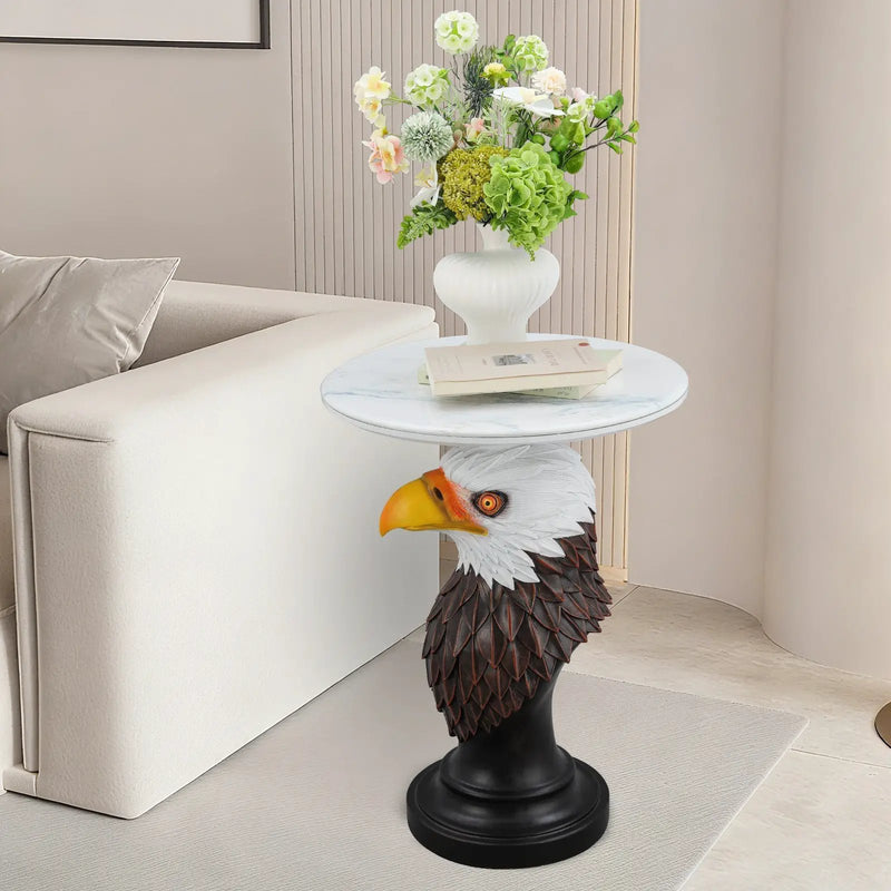 Eagle Head Accent Table Animal Statue End Table by HouseOfZazla