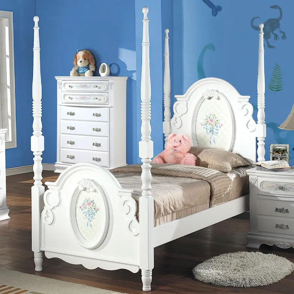 Flora - Bed With Poster by Unique Piece Furniture