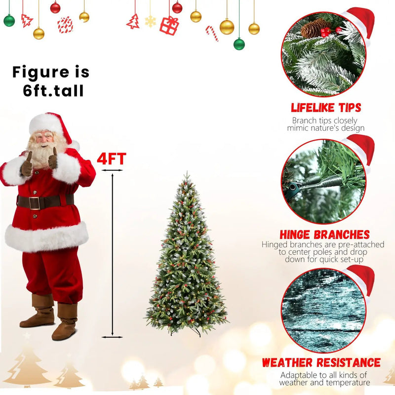 5FT Christmas Tree with 250 Warm Lights by HouseOfZazla