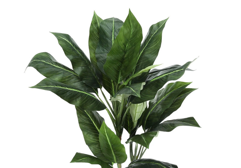 42" Tall, Artificial Plant, Evergreen Tree, Indoor, Faux, Fake, Floor, Greenery, Potted, Decorative - Green / Black by Unique Piece Furniture