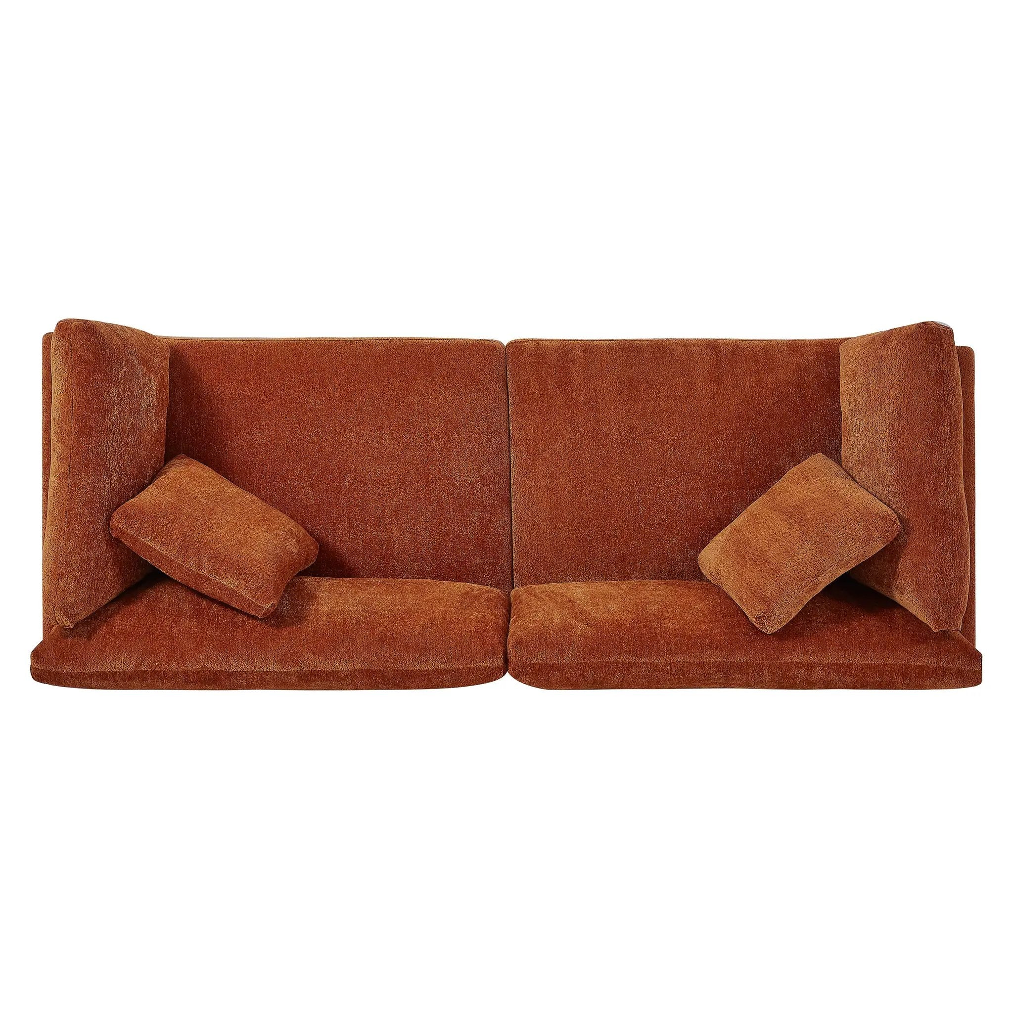 83.50" Modern Flared Arms Sofa (Caramel) by HouseOfZazla