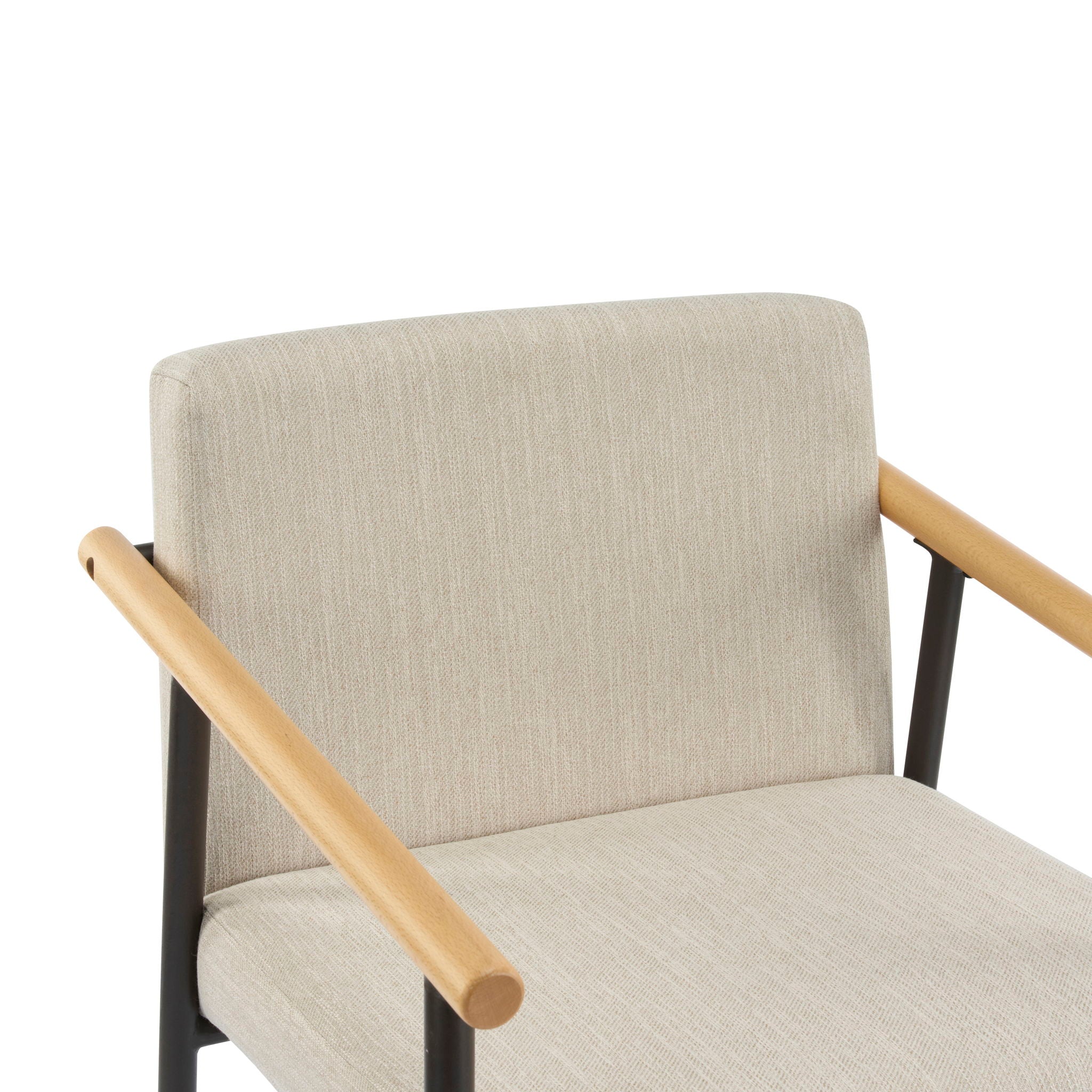 Mid Century Modern Counter Stool Set With Iron Frame