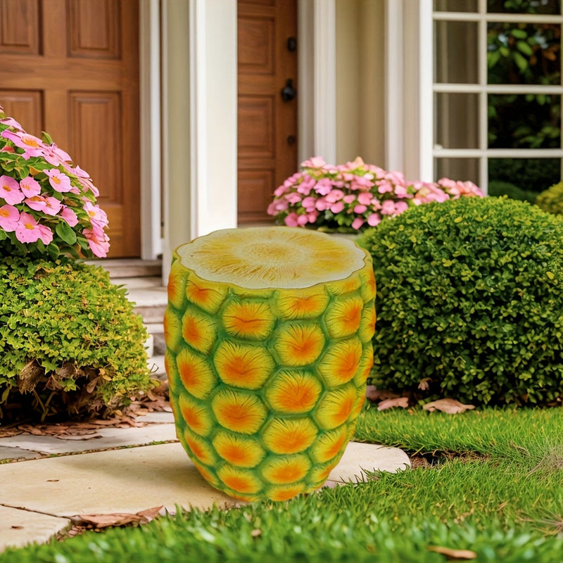 14" Oversized Pineapple Shaped Resin Stool by HouseOfZazla