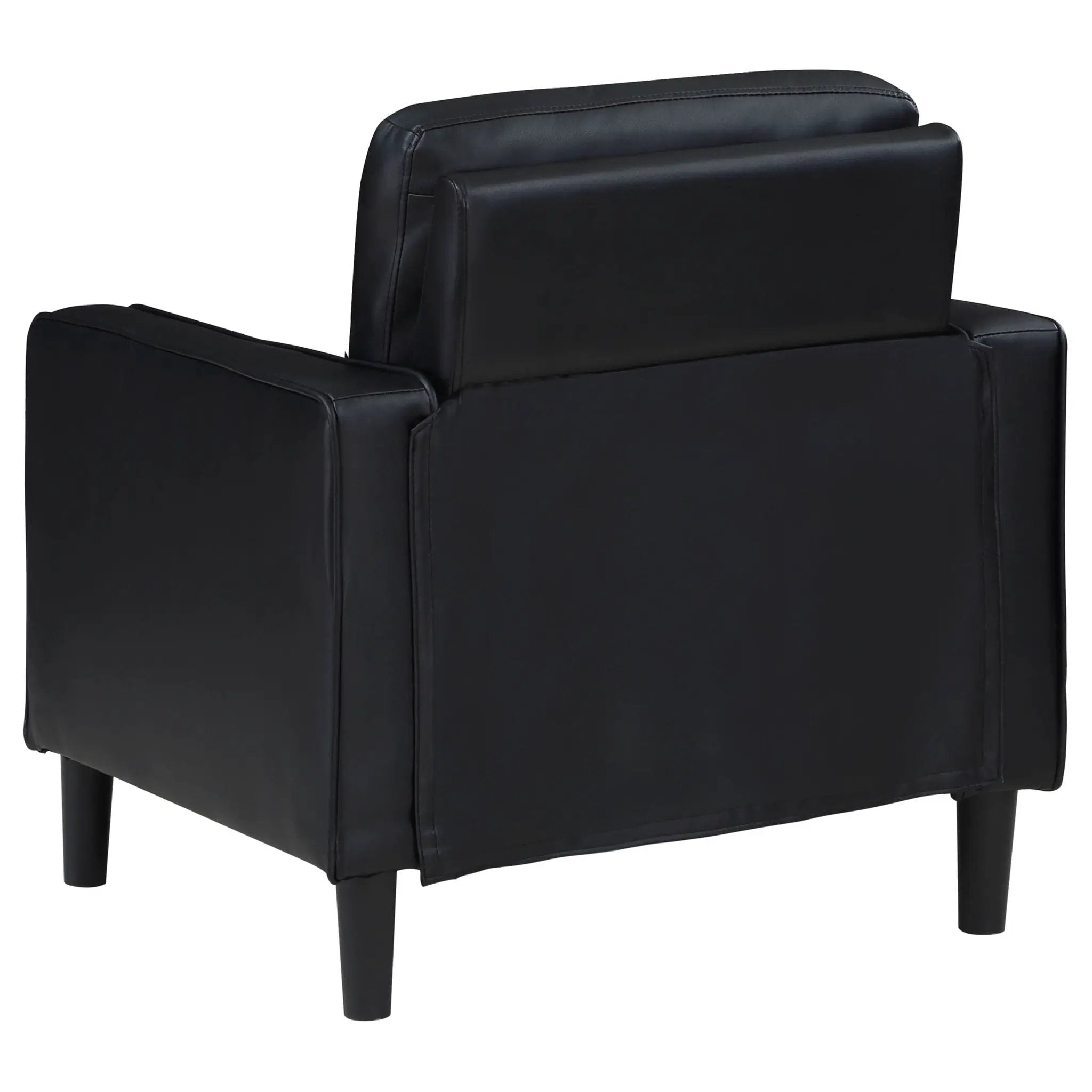 Ruth Upholstered Track Arm Accent Chair Black by Unique Piece Furniture