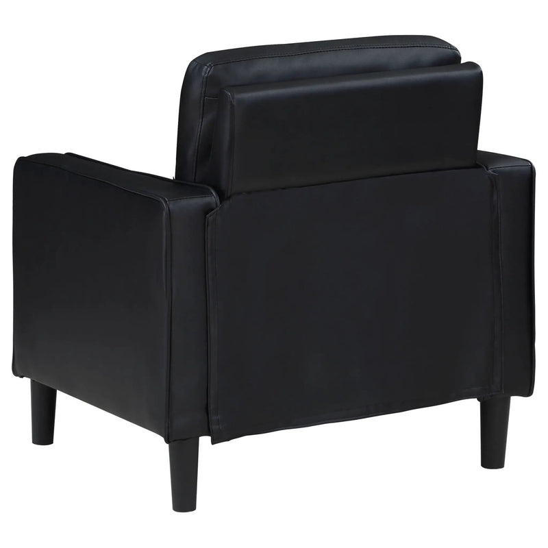 Ruth Upholstered Track Arm Accent Chair Black by Unique Piece Furniture