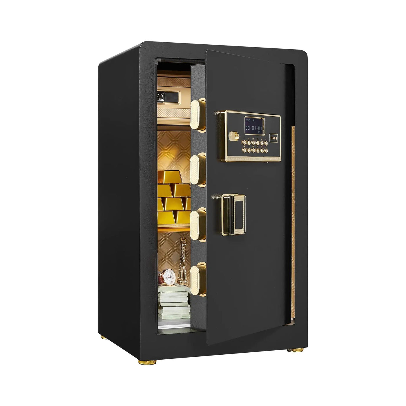 Security Electronic Home Safe With Digital Lock, Removable Shelf, Mute Function, Interior For Documents, Cash, Jewelry by HouseOfZazla