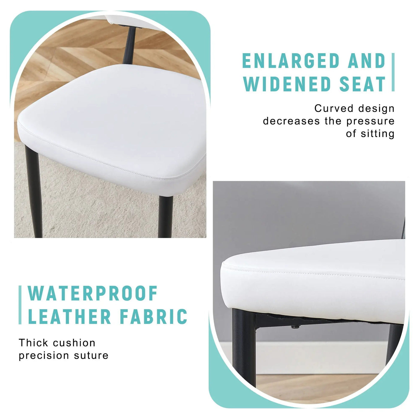 Minimalist Ergonomic Dining Chair With Curved Backres (Set of 4) by HouseOfZazla