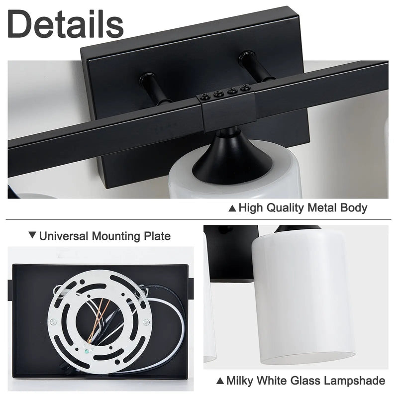 5-Light Matte Black Bathroom Lighting by HouseOfZazla