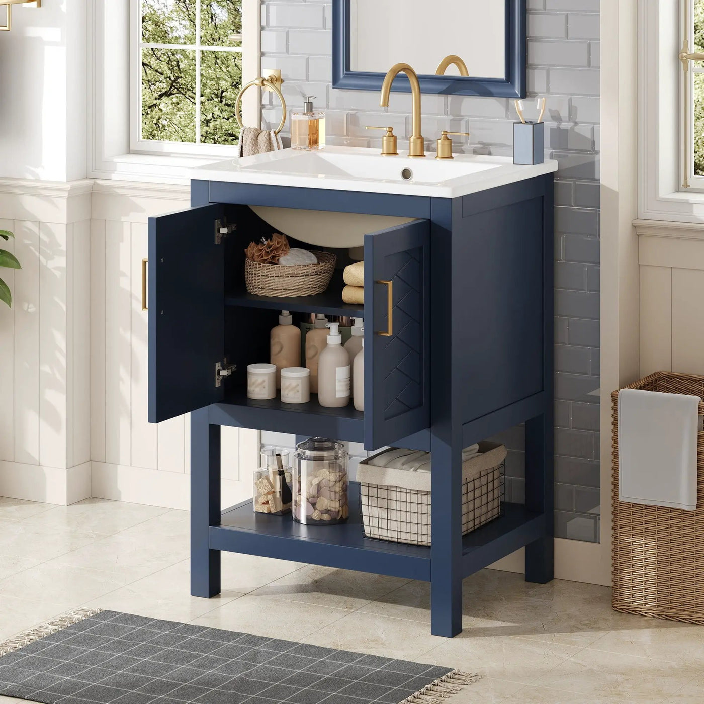 Modern Bathroom Vanity With Elegant Twill Design by HouseOfZazla