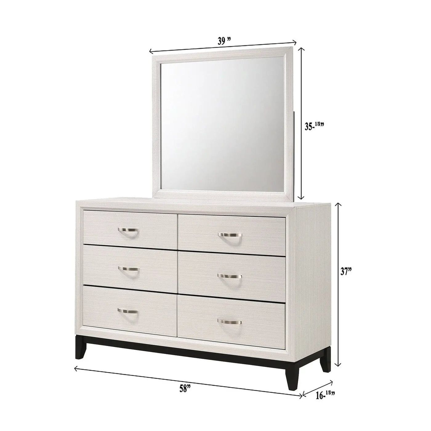 Contemporary 6 Drawer Dresser With Handles by HouseOfZazla