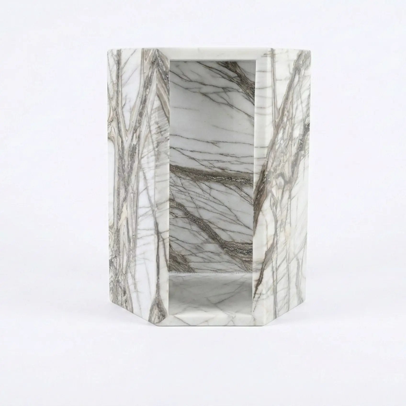 Modern Minimalist Hexagon Side Table by Unique Piece Furniture