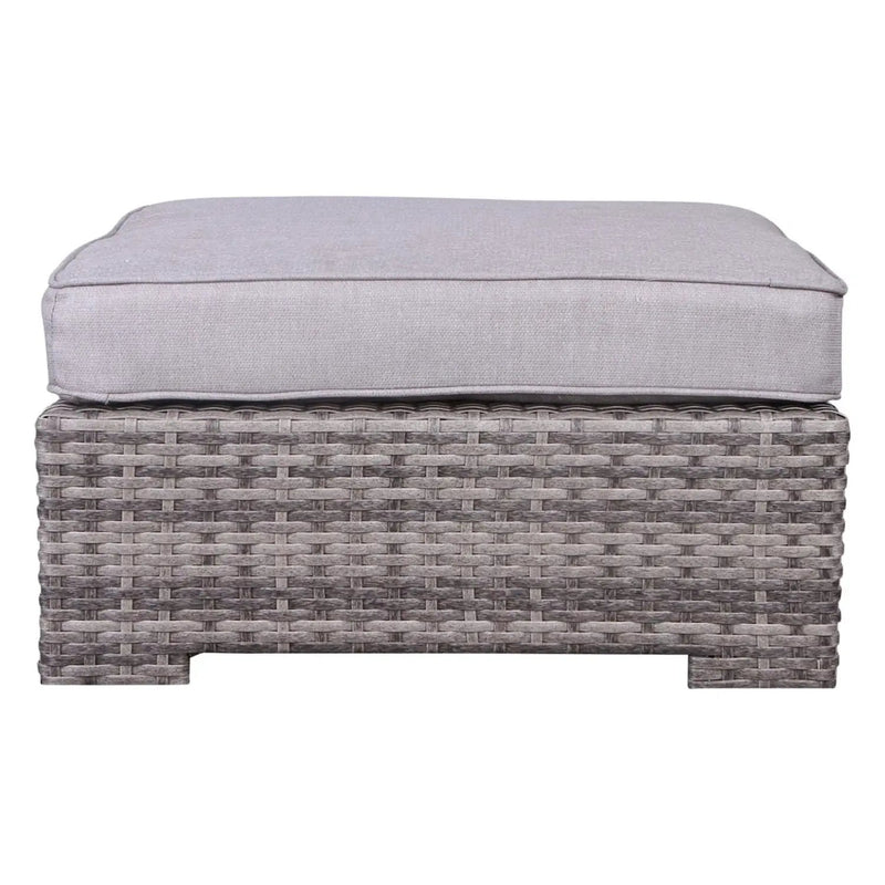 Outdoor 6 Person Wicker Seating Group With Cushions - Gray Mix by Unique Piece Furniture