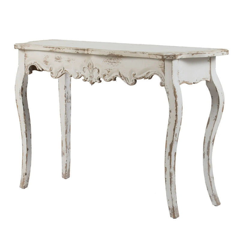 Slimline wash Console Table, For Hallway Living Room Bedroom - White Washed by HouseOfZazla