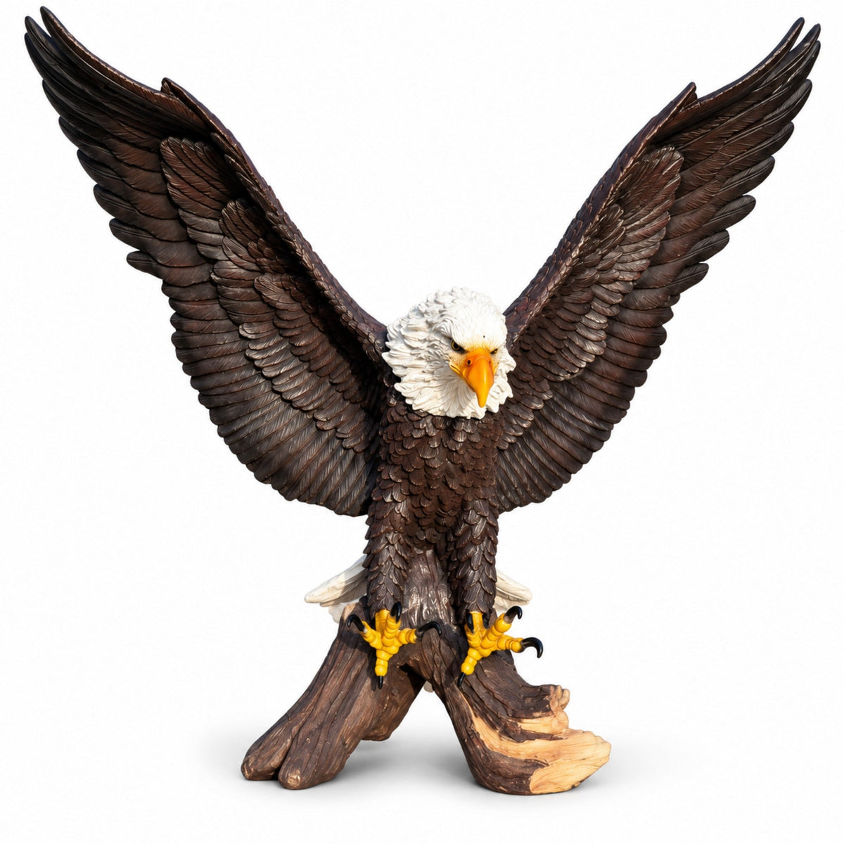 Bald Eagle Garden Statue 24.02 Inch Winged Resin Wildlife Sculpture for Patio Yard Outdoor Decor, photo 6 of 10
