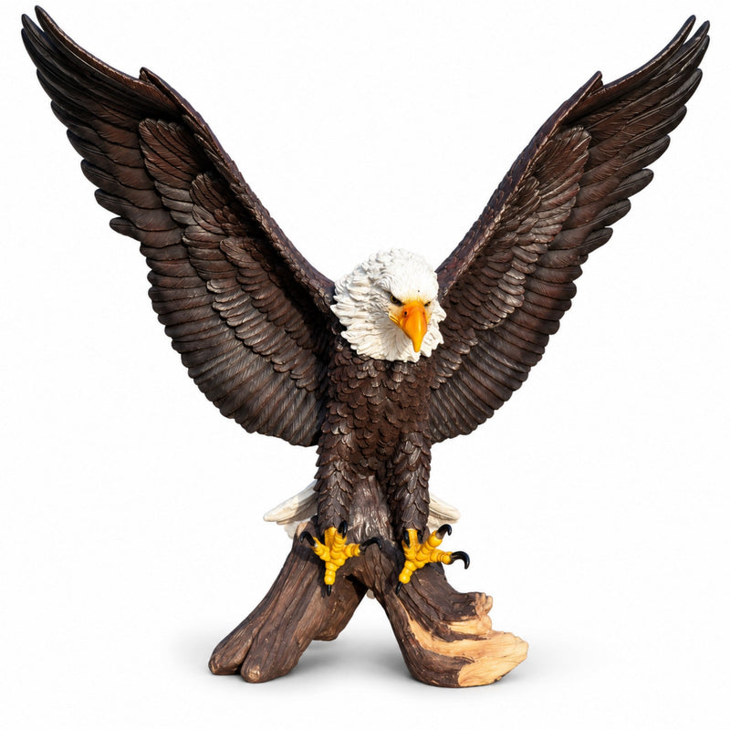 Bald Eagle Garden Statue 24.02 Inch Winged Resin Wildlife Sculpture for Patio Yard Outdoor Decor, photo 6 of 10