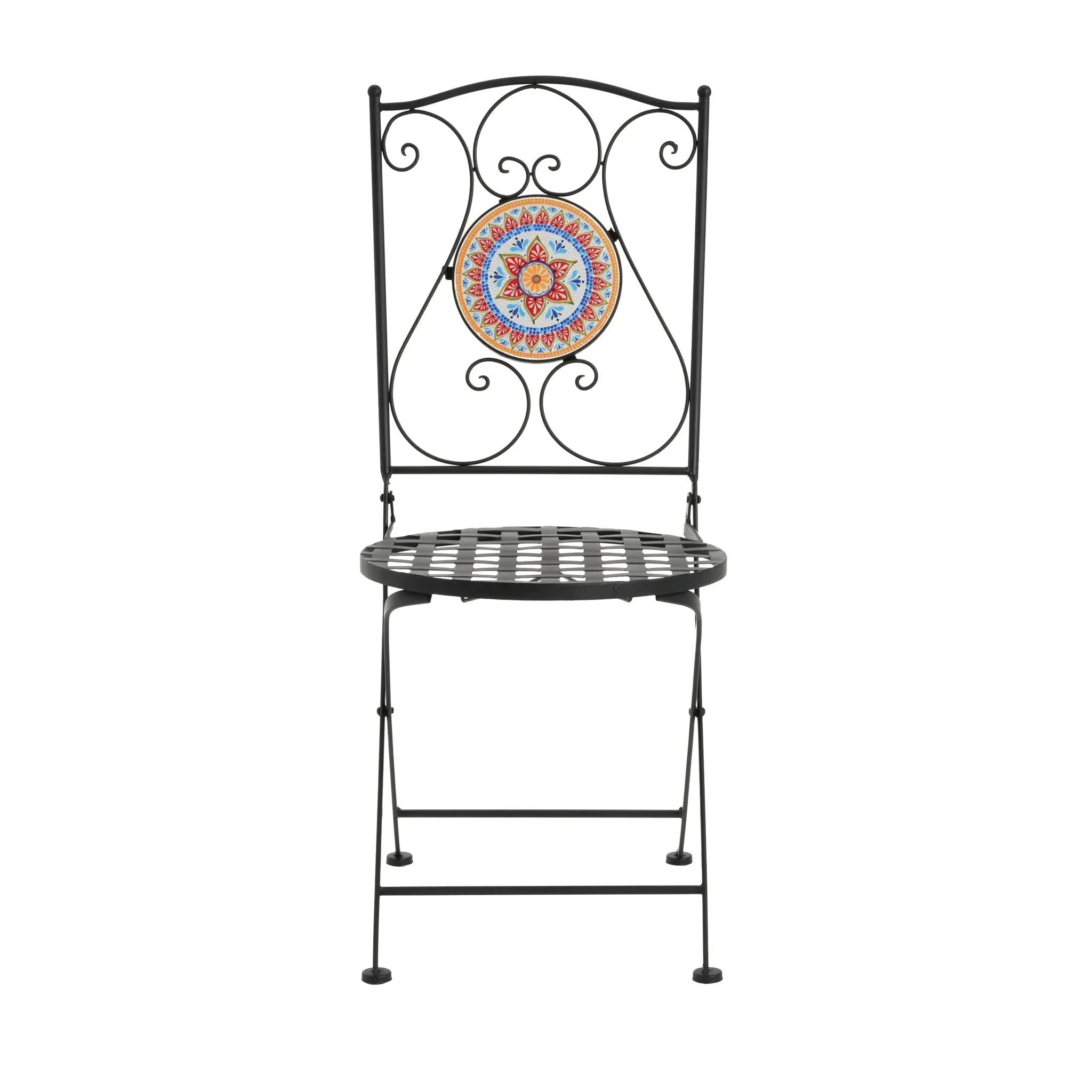 Lambert Outdoor Chat Set - Black / Red by HouseOfZazla