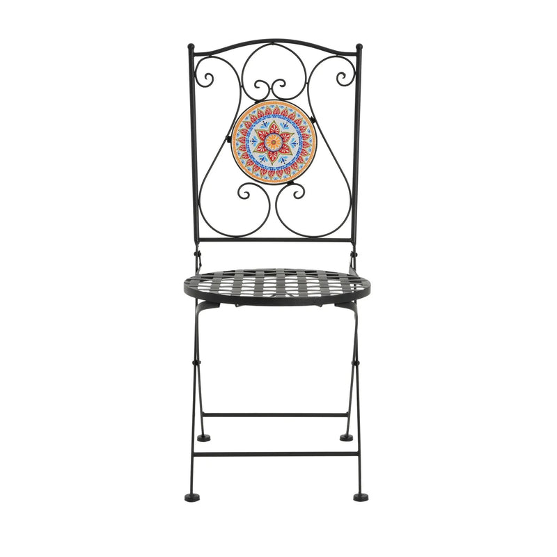 Lambert Outdoor Chat Set - Black / Red by HouseOfZazla