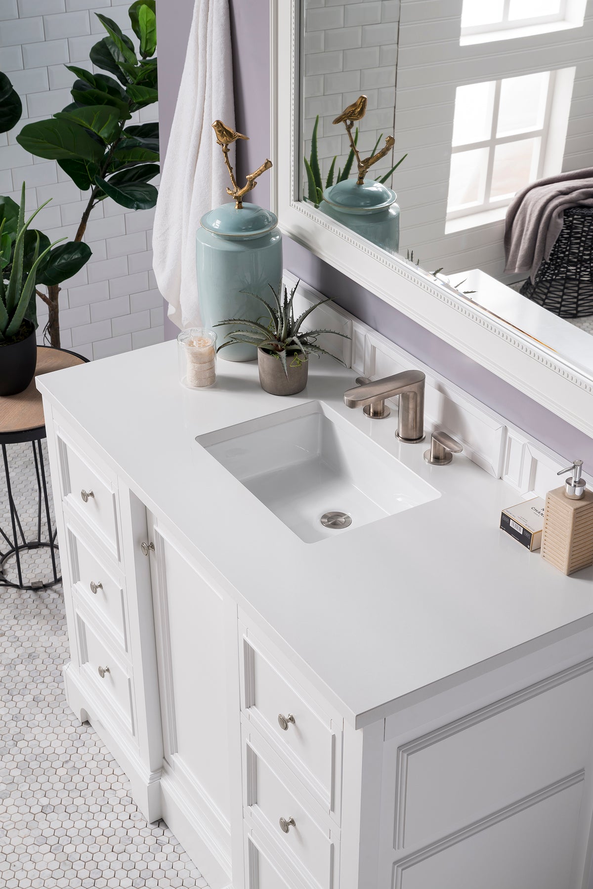 James Martin De Soto 48" Single Bathroom Vanity, Bright White, view 34