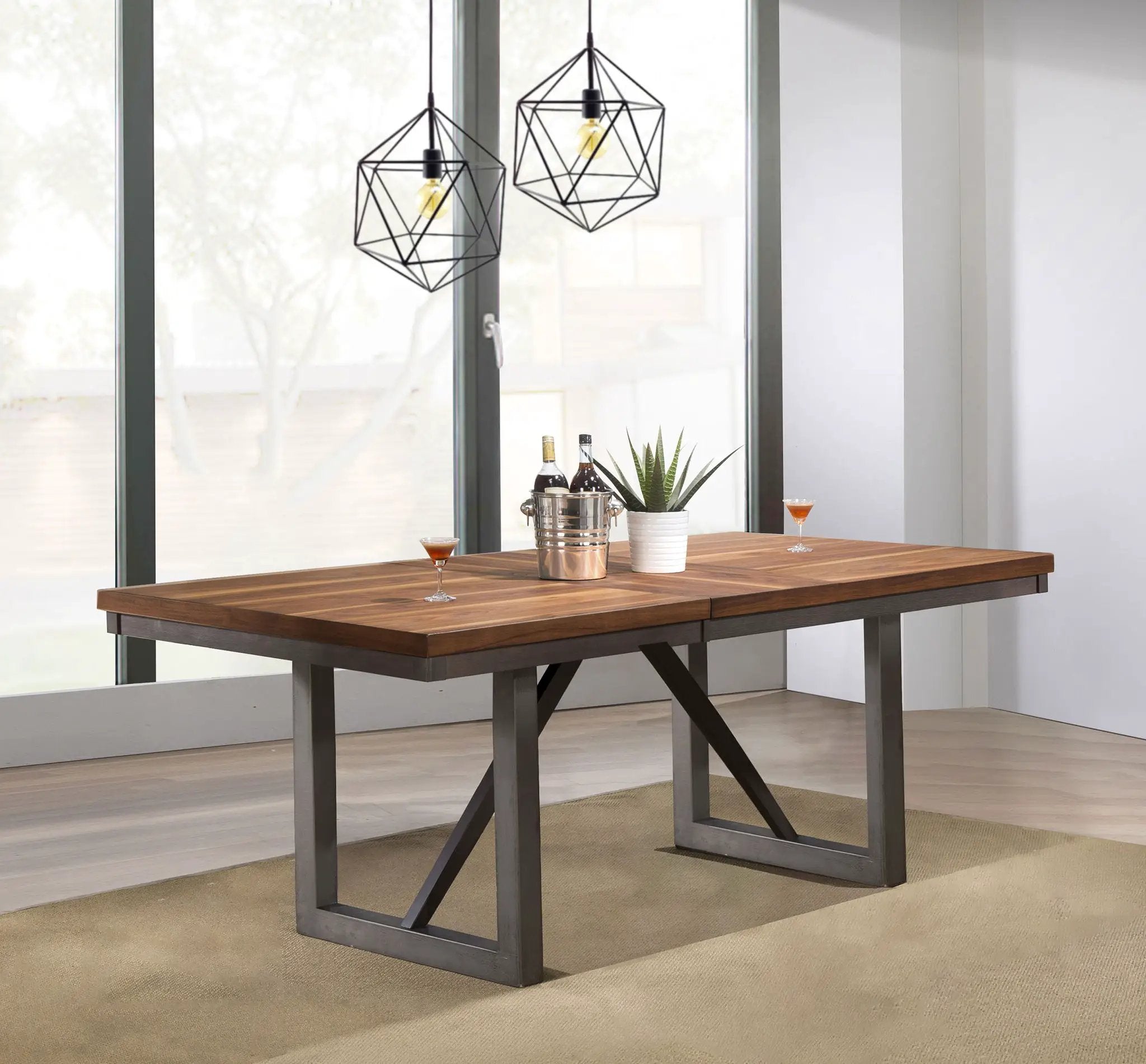 Spring Creek 77-inch Extension Dining Table Natural Walnut by Unique Piece Furniture