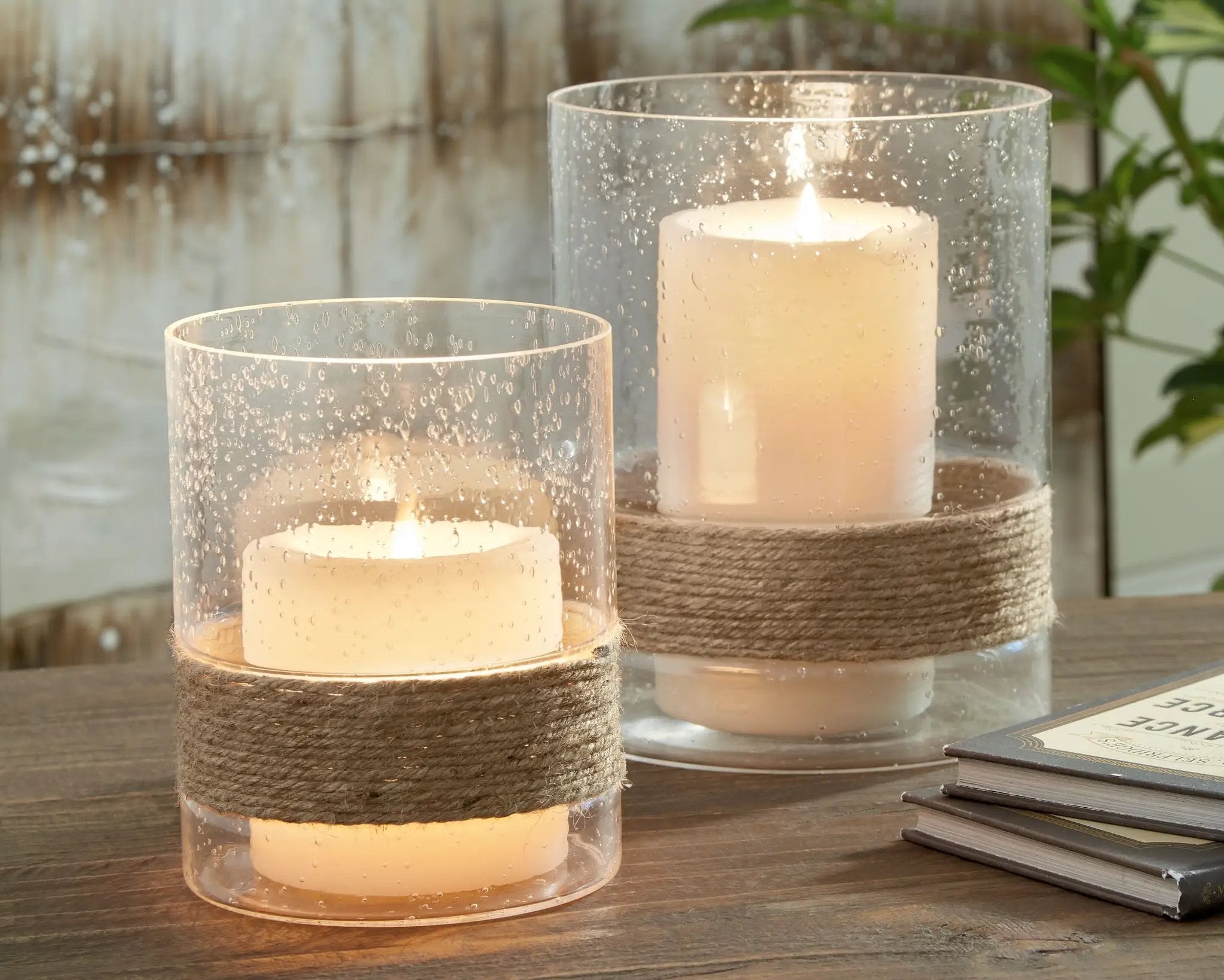 Eudocia - Candle Holder Set (Set of 2) - Clear by Unique Piece Furniture