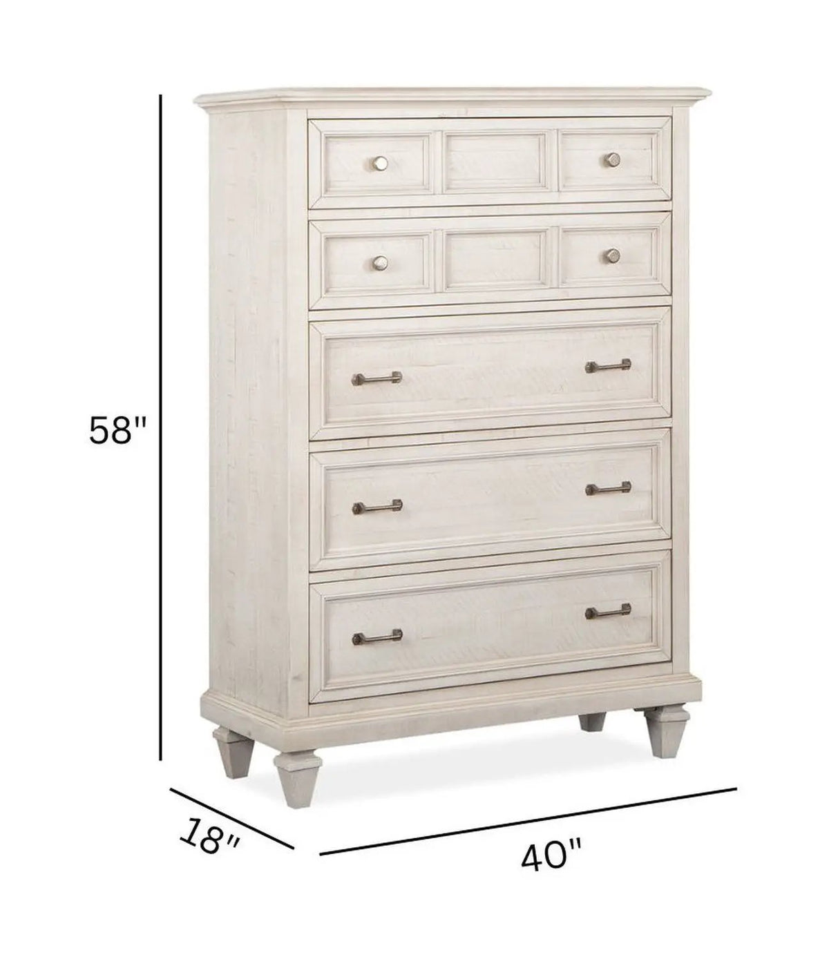 Newport - Drawer Chest - Alabaster, photo 5 of 7