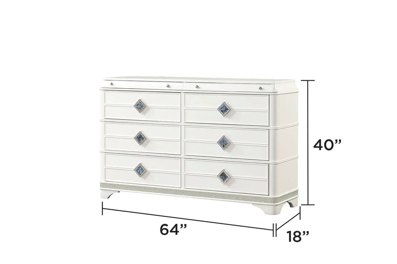 Laguna Modern Style 5 Pc Queen Upholstered Bedroom Set by HouseOfZazla