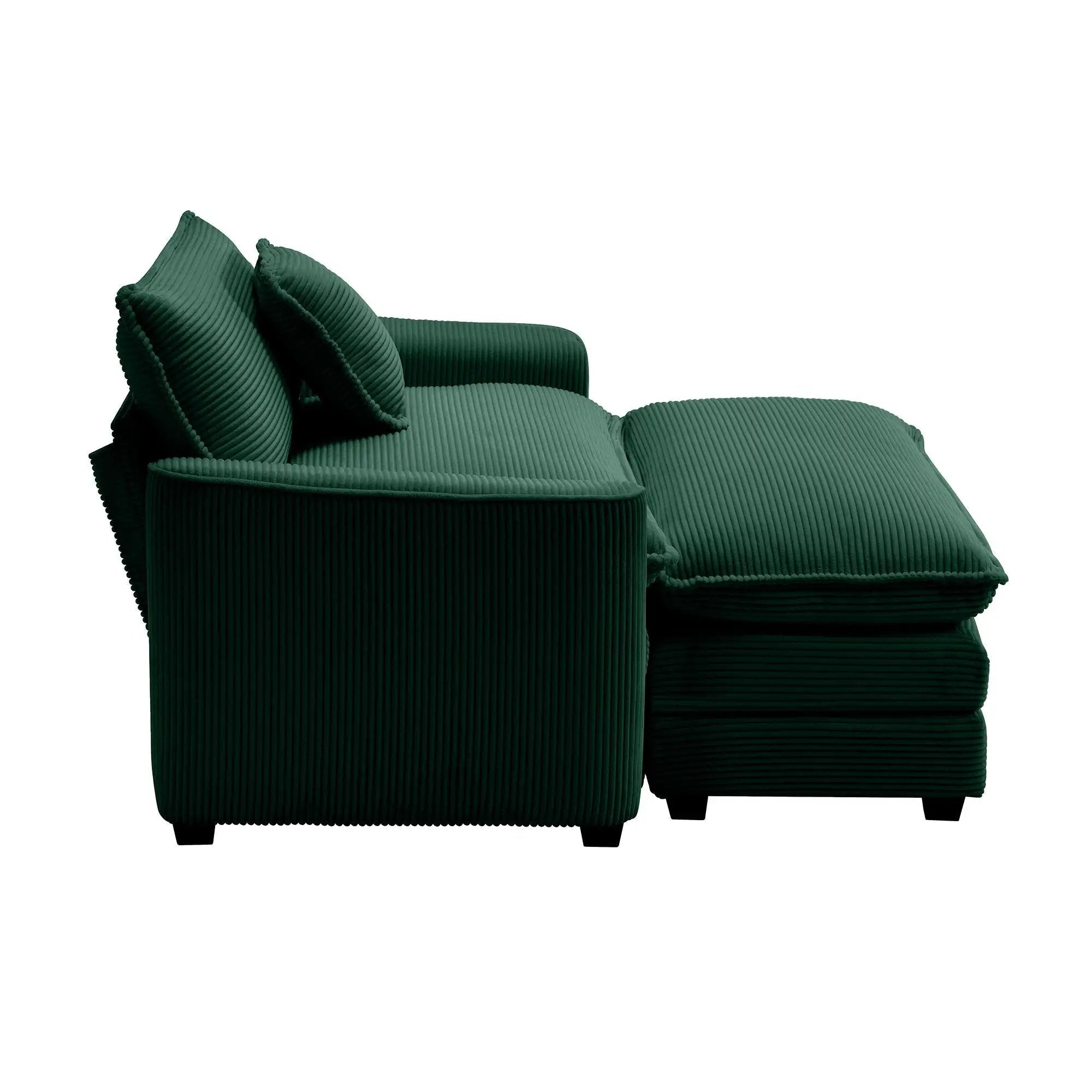 Classic Modern Comfortable Single Chair Deep Seat Sofa With Footstool by HouseOfZazla