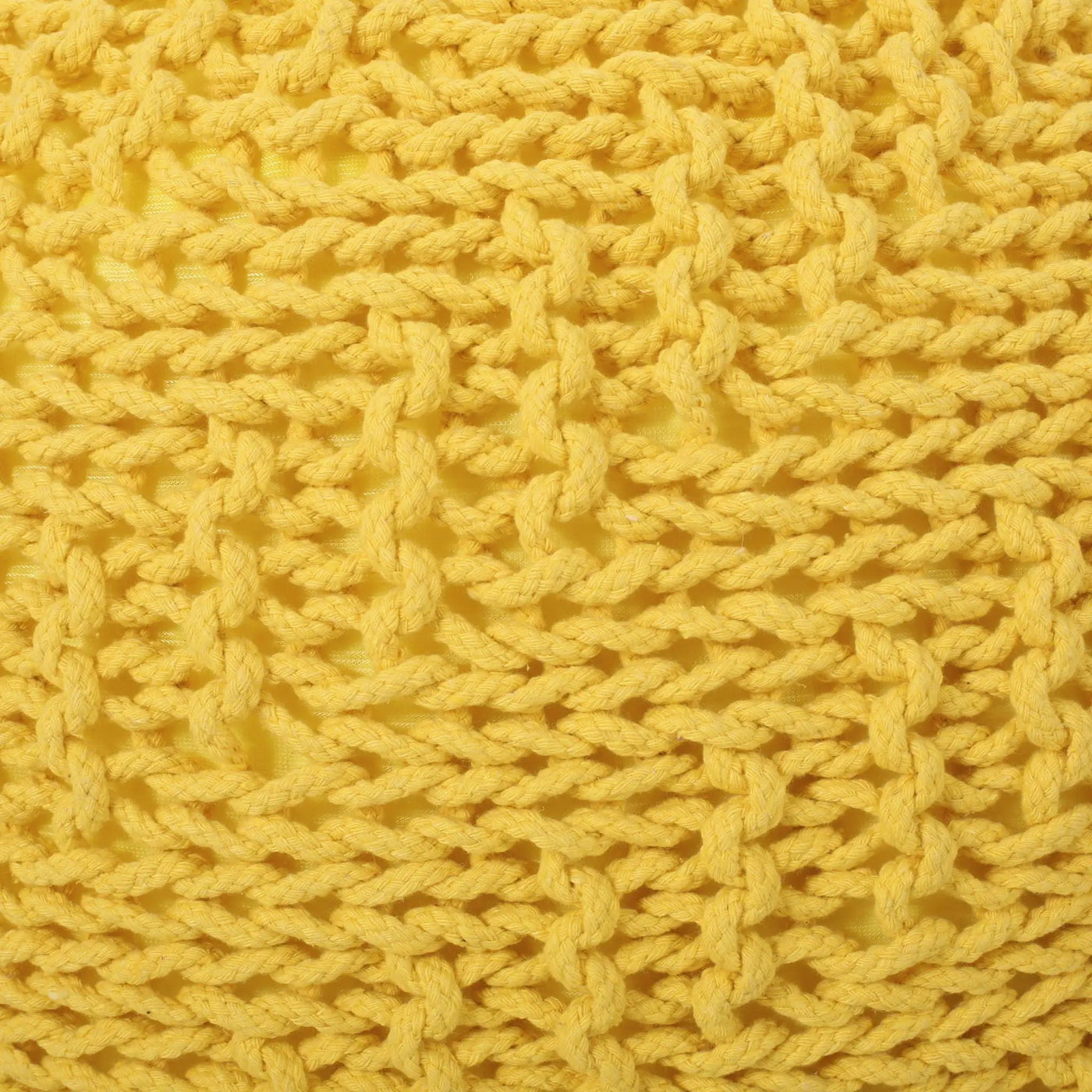 Bordeaux - Knitted Round Pouf Ottoman by HouseOfZazla