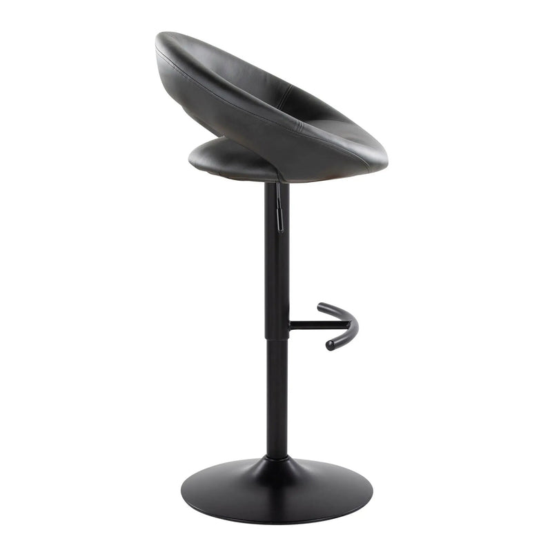 Posh - Contemporary Adjustable Barstool With Swivel & Rounded T Footrest (Set of 2) by Unique Piece Furniture