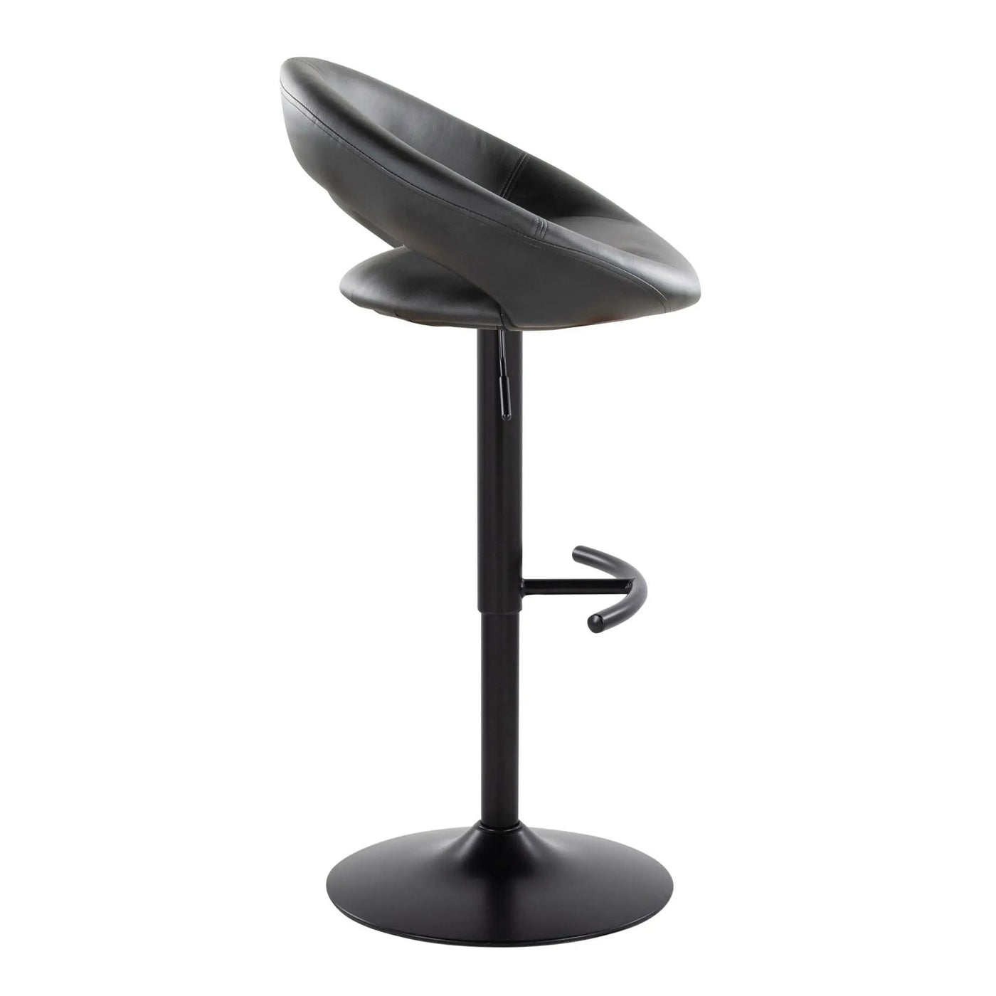 Posh - Contemporary Adjustable Barstool With Swivel & Rounded T Footrest (Set of 2) by HouseOfZazla