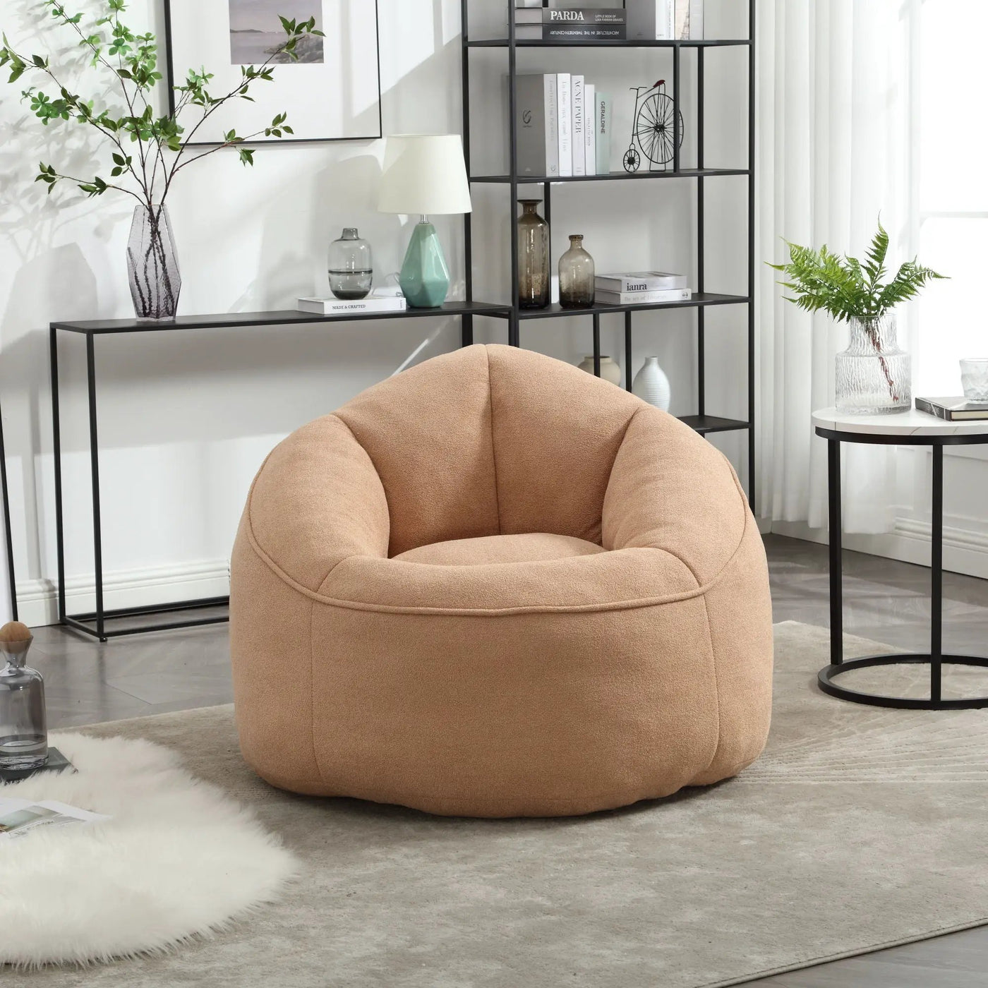 Bedding Bean Bag Sofa Chair High Pressure Foam With Footrest by Unique Piece Furniture