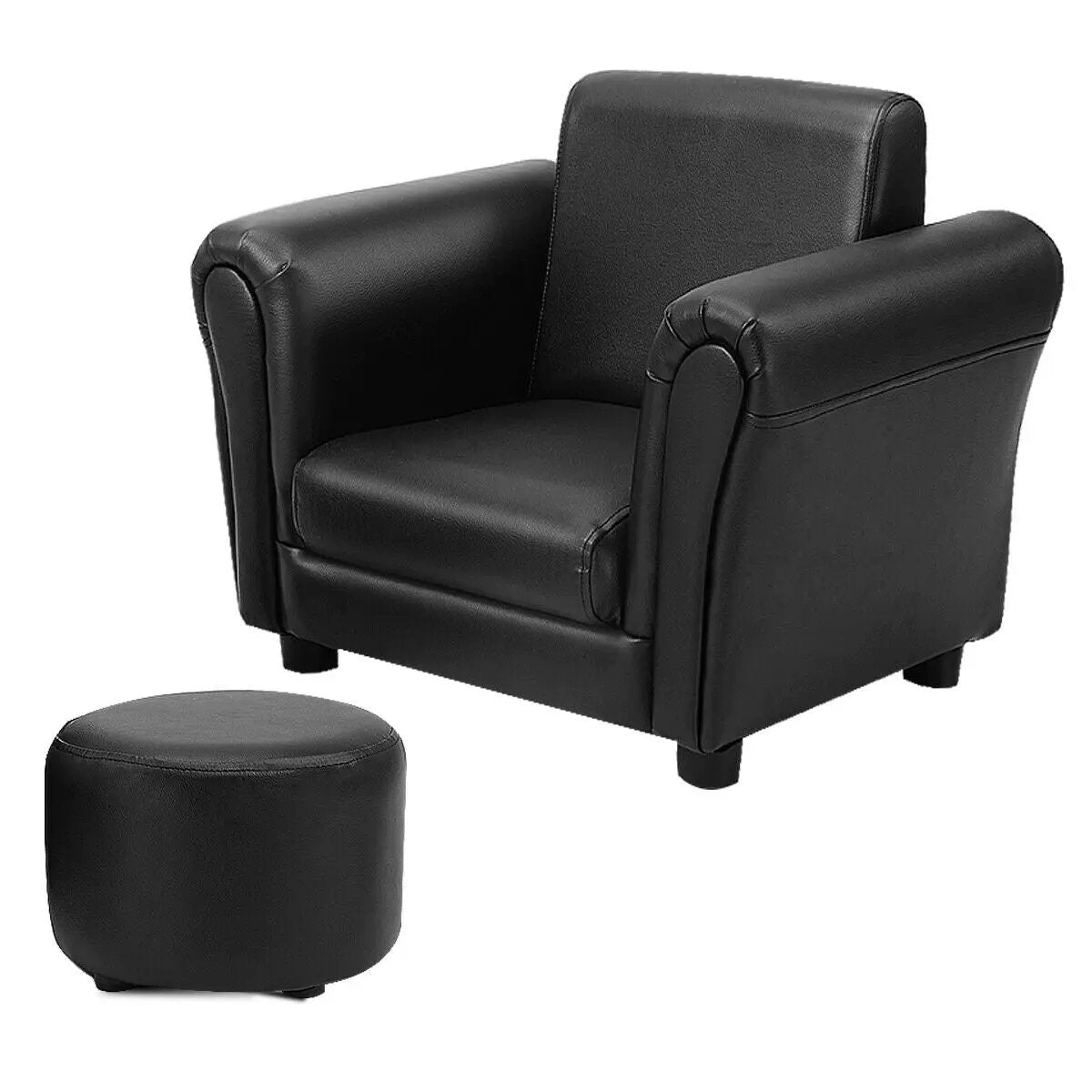 Kids Armrest Sofa with Ottoman by DirectDeals