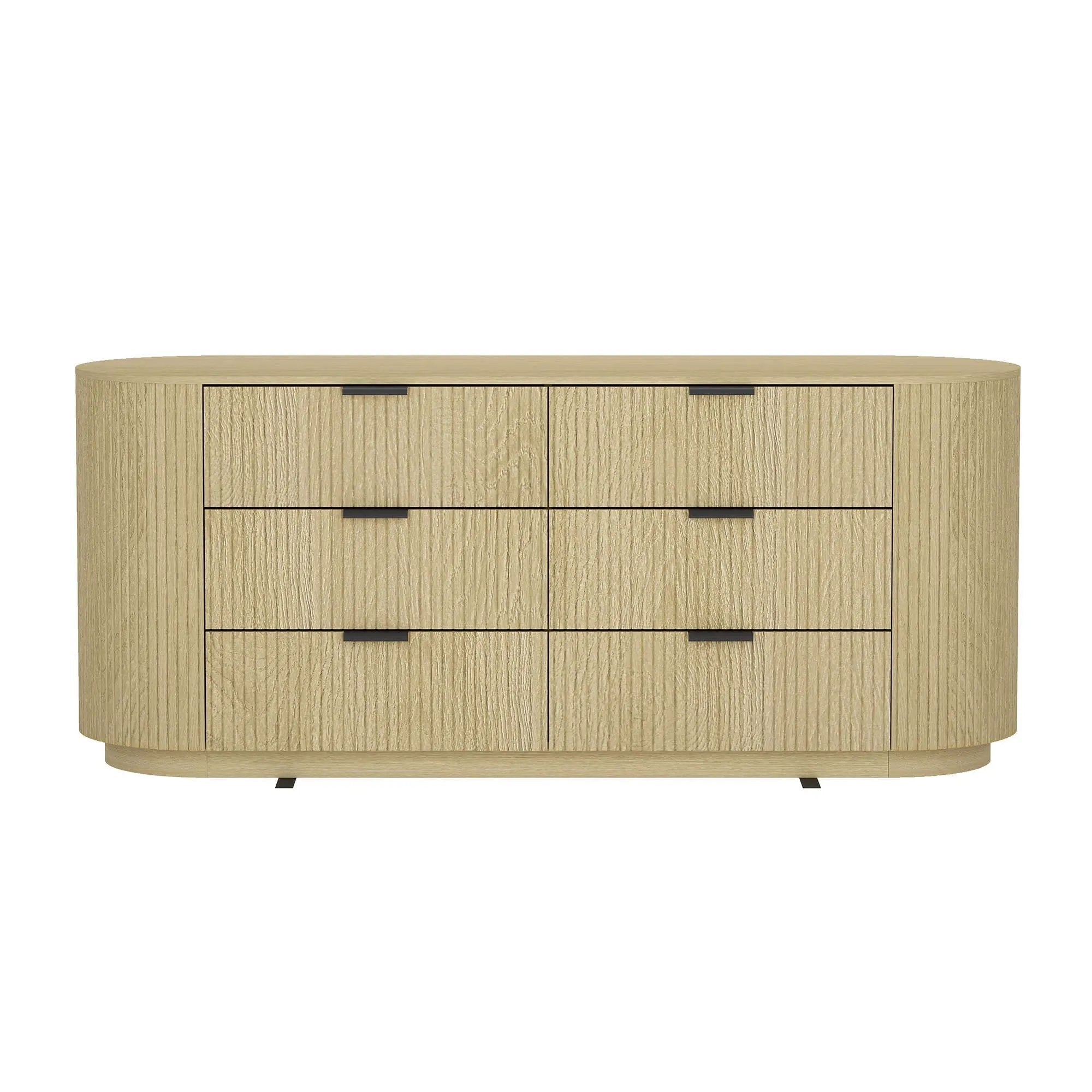 Olivia - Dresser With 6 Drawers - Oak by HouseOfZazla