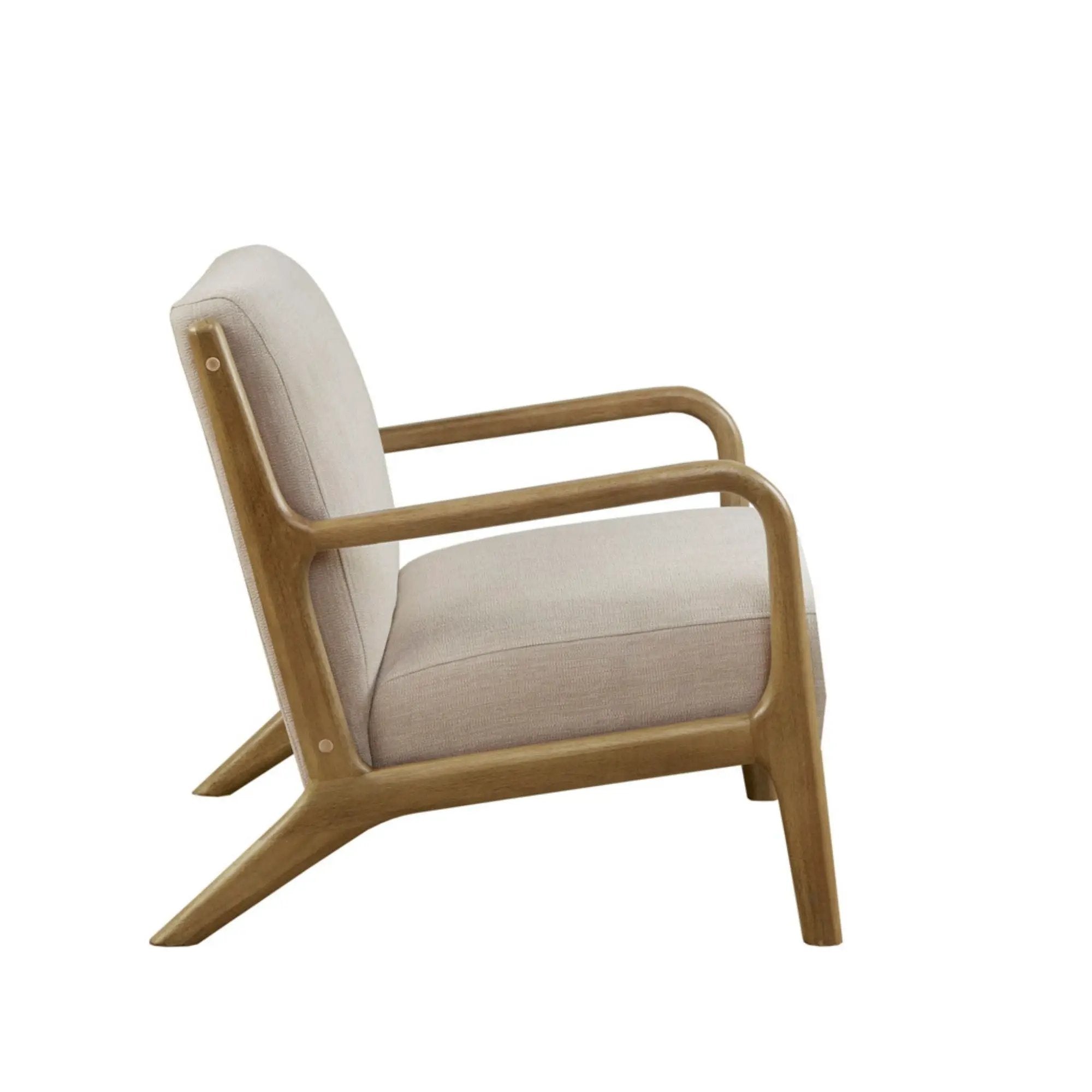 Mid-Century Style Lounge Chair With Upholstered Seat by Unique Piece Furniture