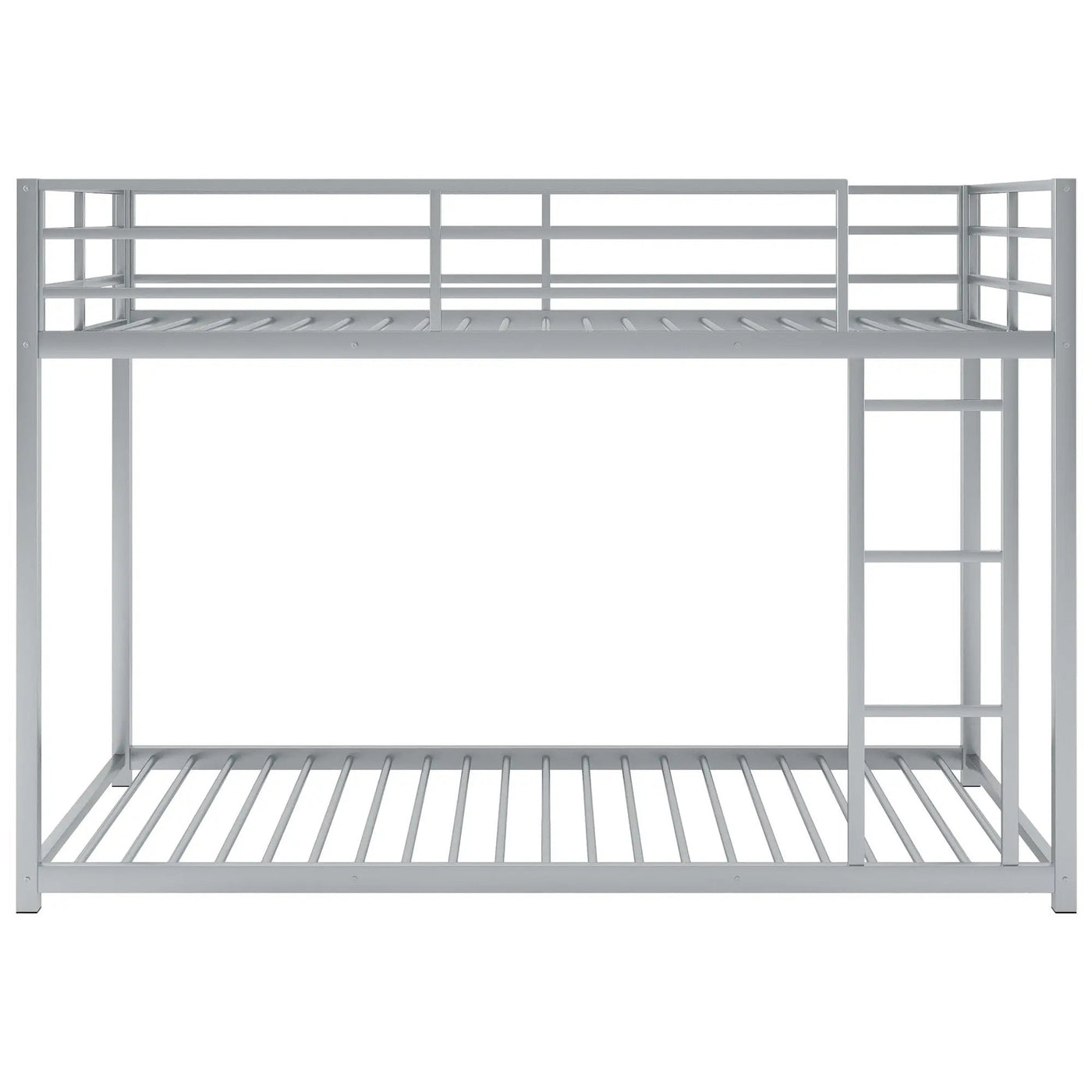 Metal Bunk Bed, Low Bunk Bed With Ladder by HouseOfZazla