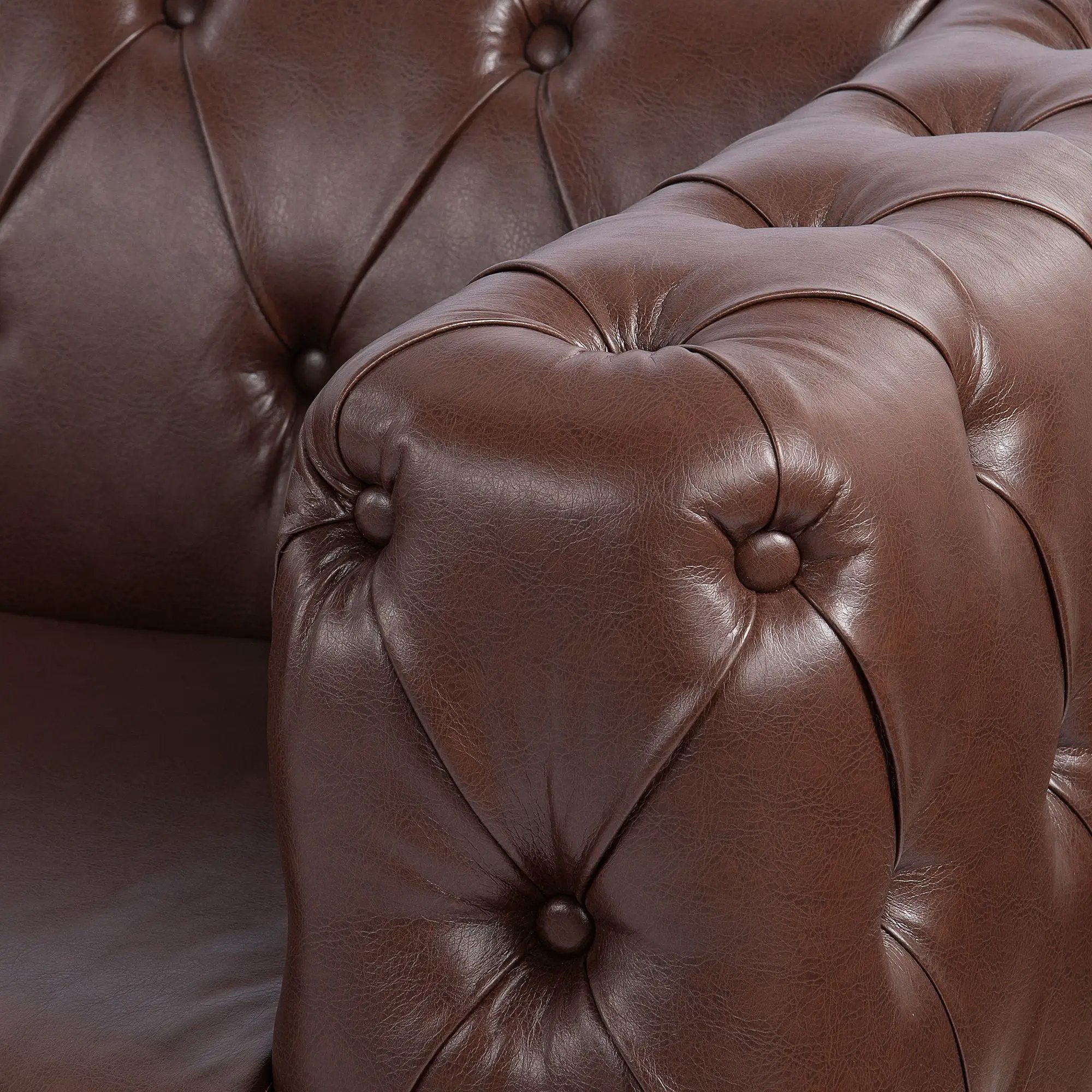 Square Arm Removable Cushion 3 Seater Sofa by HouseOfZazla