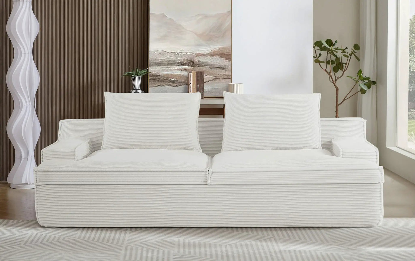 Nimbus - Oversized Full Foam 4 Seater Couch For Living Room Upholstered In Soft, Wide Armrests by Unique Piece Furniture