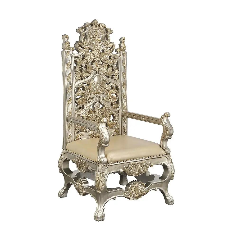 Danae - Arm Chair (Set of 2) - Synthetic Leather , Champagne & Gold by Unique Piece Furniture