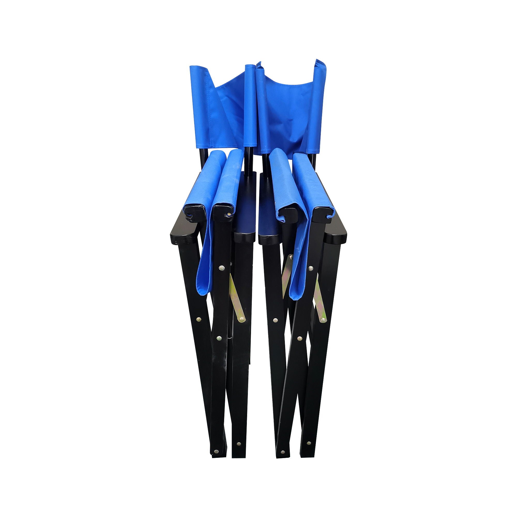 Folding Chair Wooden Director Chair Canvas Folding Chair Folding Chair (Set of 2) - Blue by Unique Piece Furniture