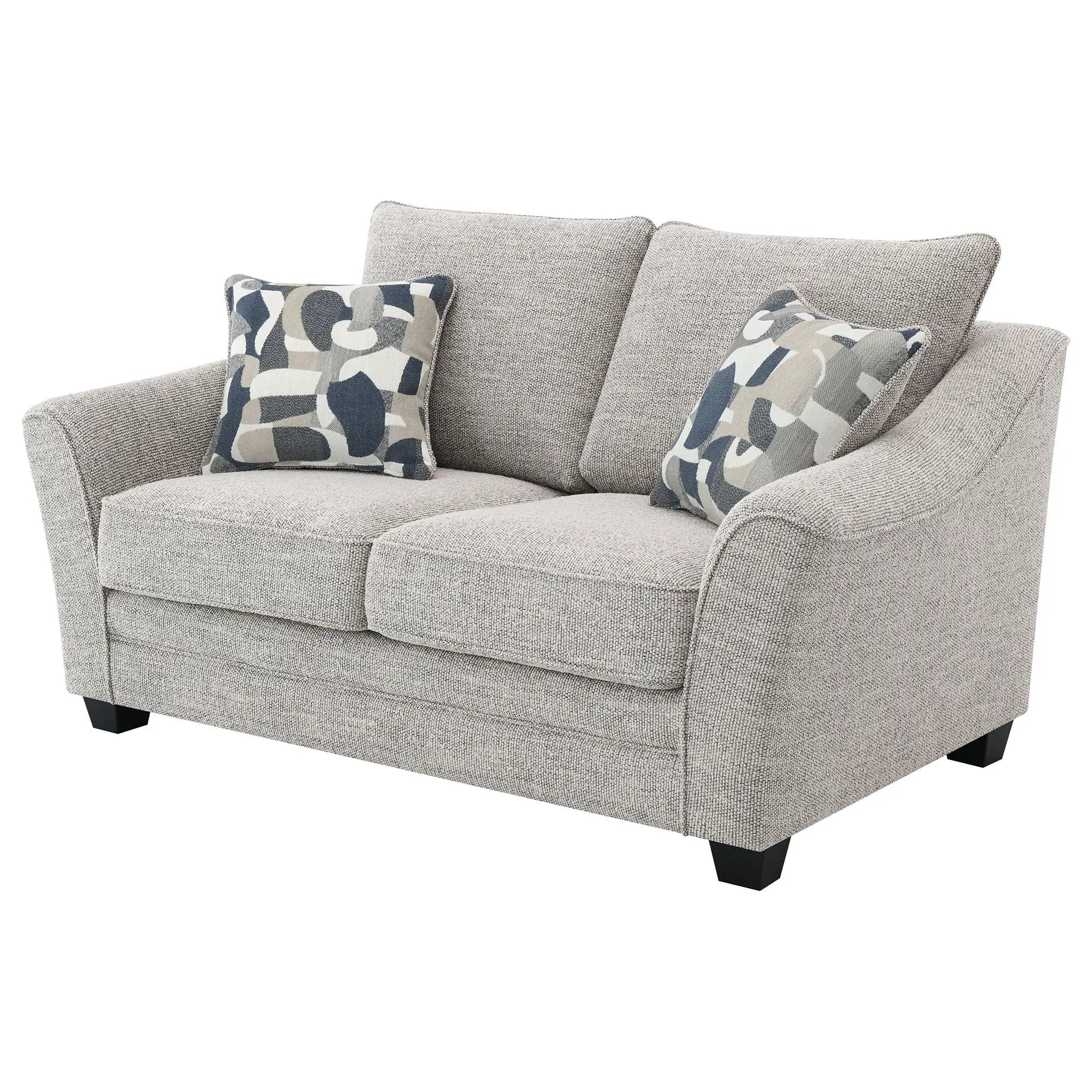 Tomkins Boucle Upholstered Loveseat Light Grey by Unique Piece Furniture